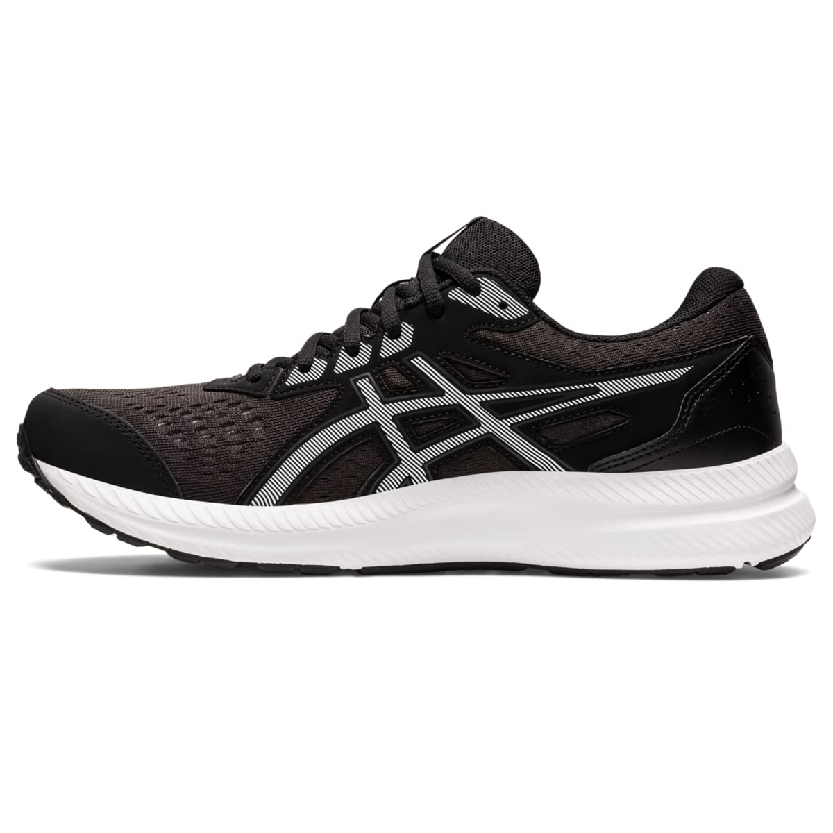 ASICS Men's GEL-CONTEND 8 Running Shoes, 11, BLACK/WHITE